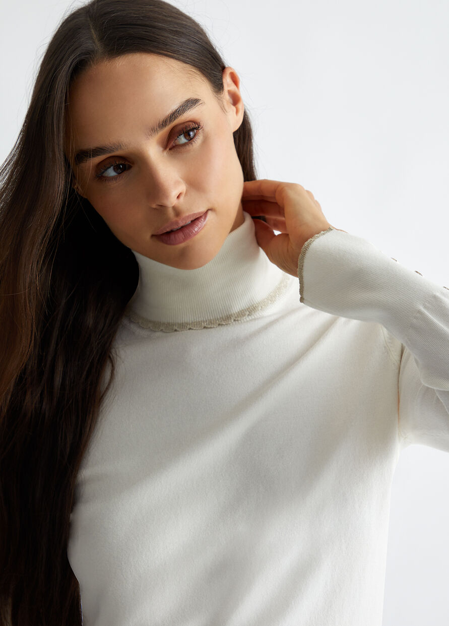 Dolcevita in Maglia / Bianco - Ideal Moda