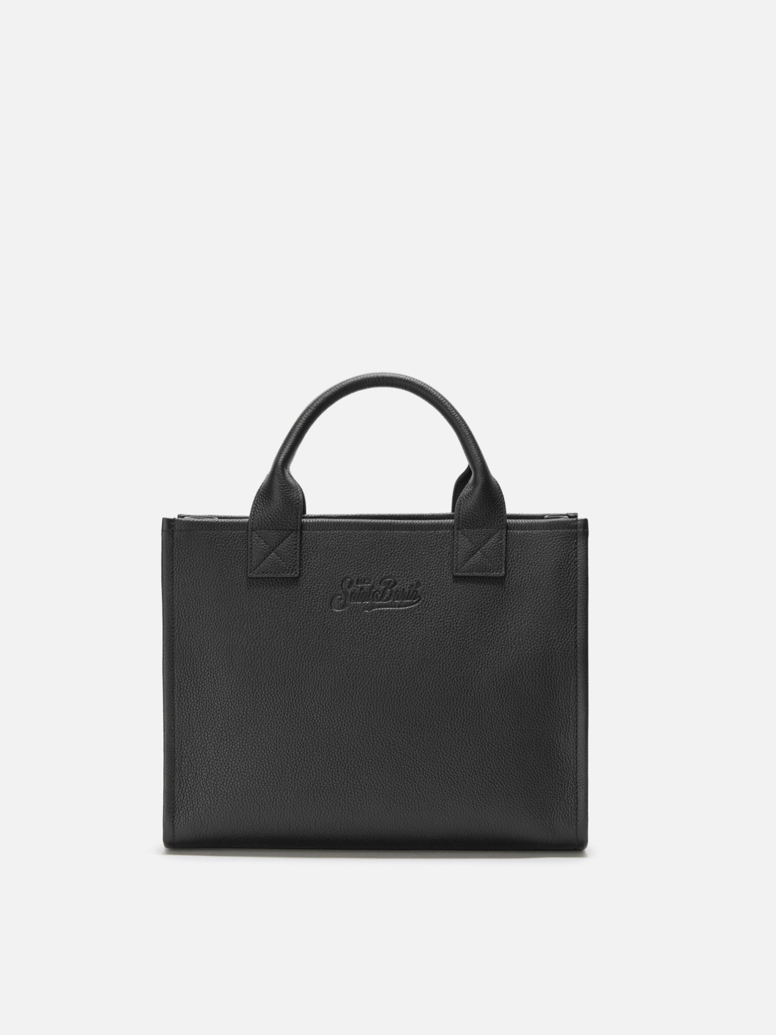 Borsa a Spalla Vanity in Pelle Martellata / Nero