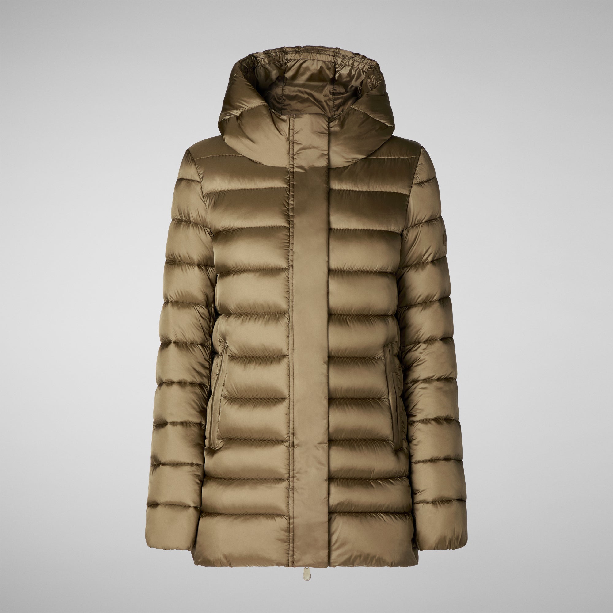 Piumino Animal Free con Cappuccio Drimia / Tortora - Ideal Moda