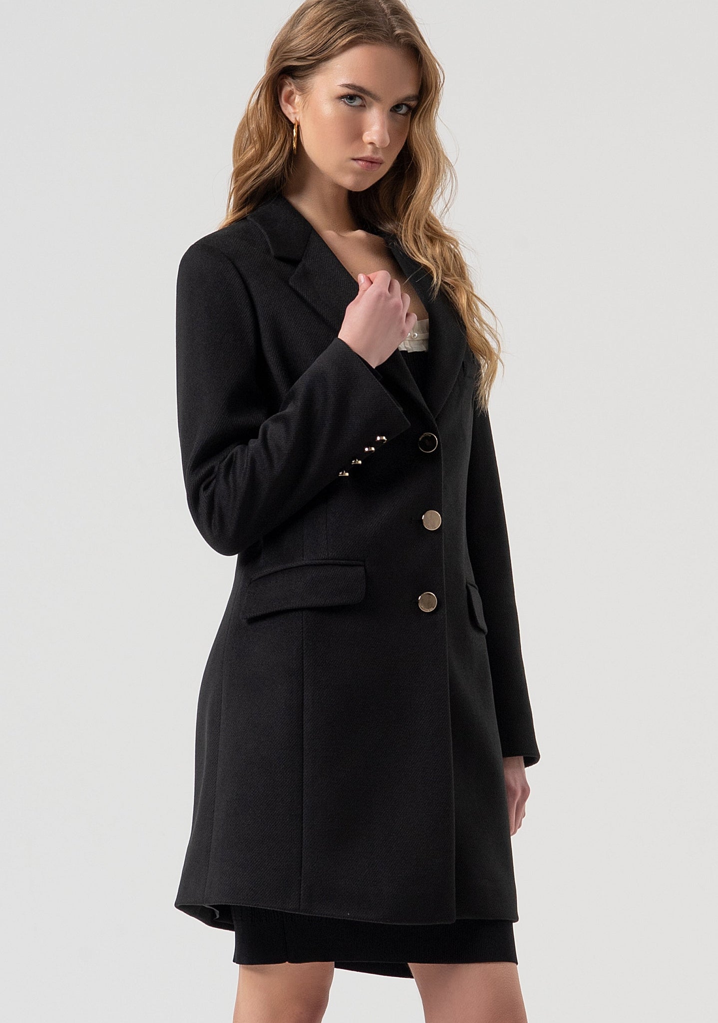 Cappotto Slim Monopetto / Nero