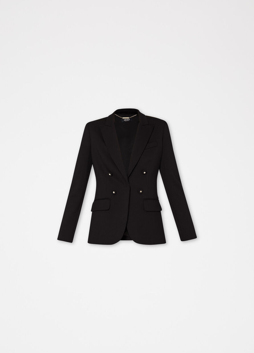 Blazer Doppiopetto Slim / Nero - Ideal Moda