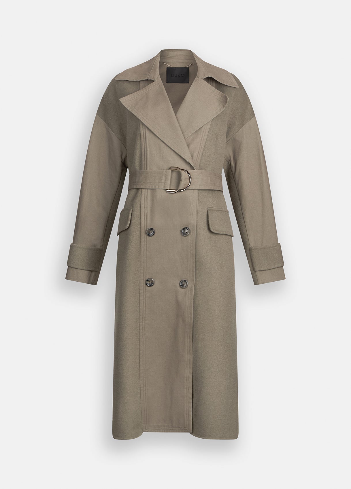 Trench Doppiopetto in Lana / Verde - Ideal Moda