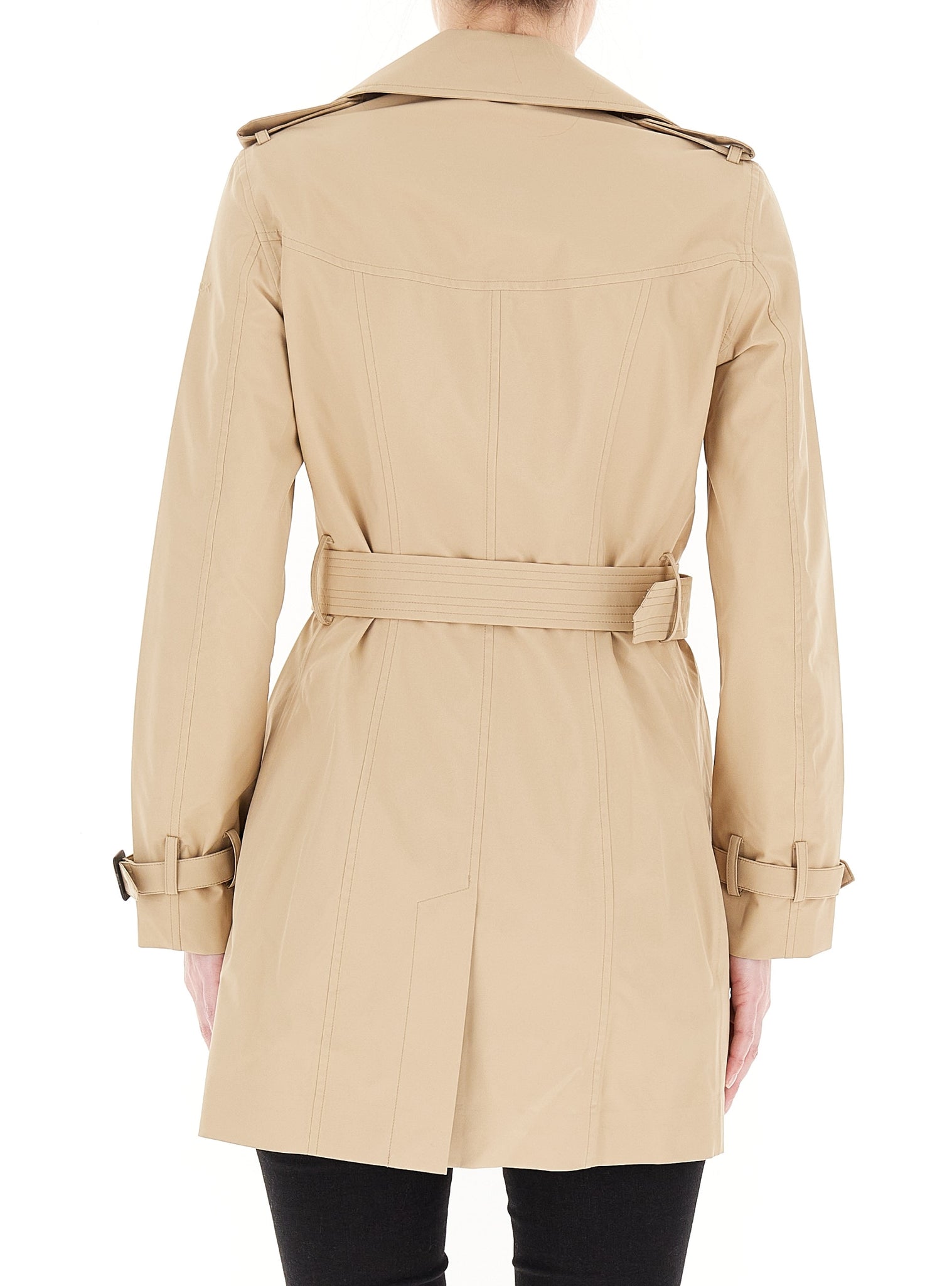 Trench Audrey con Logo / Beige - Ideal Moda