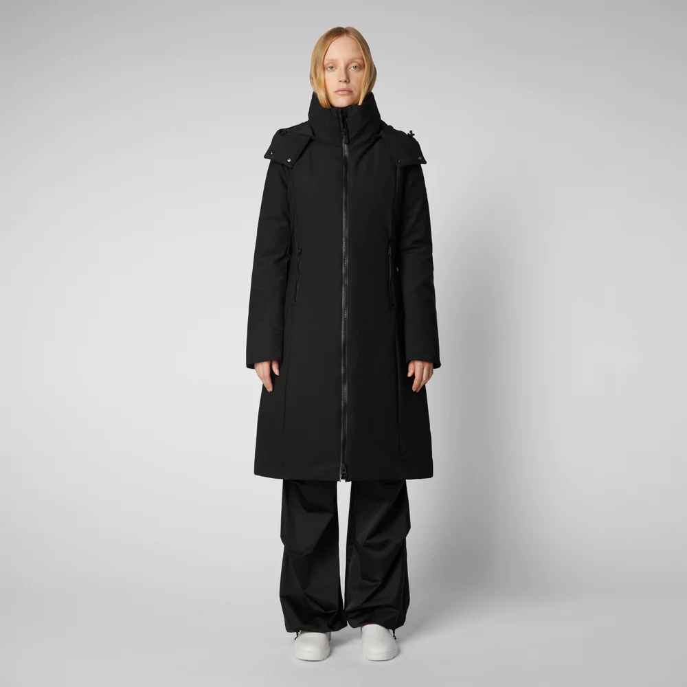 Giubbino Lungo Alkinia / Nero - Ideal Moda