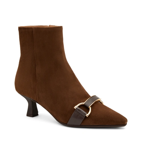 Stivaletto in Pelle Scamosciata / Marrone - Ideal Moda