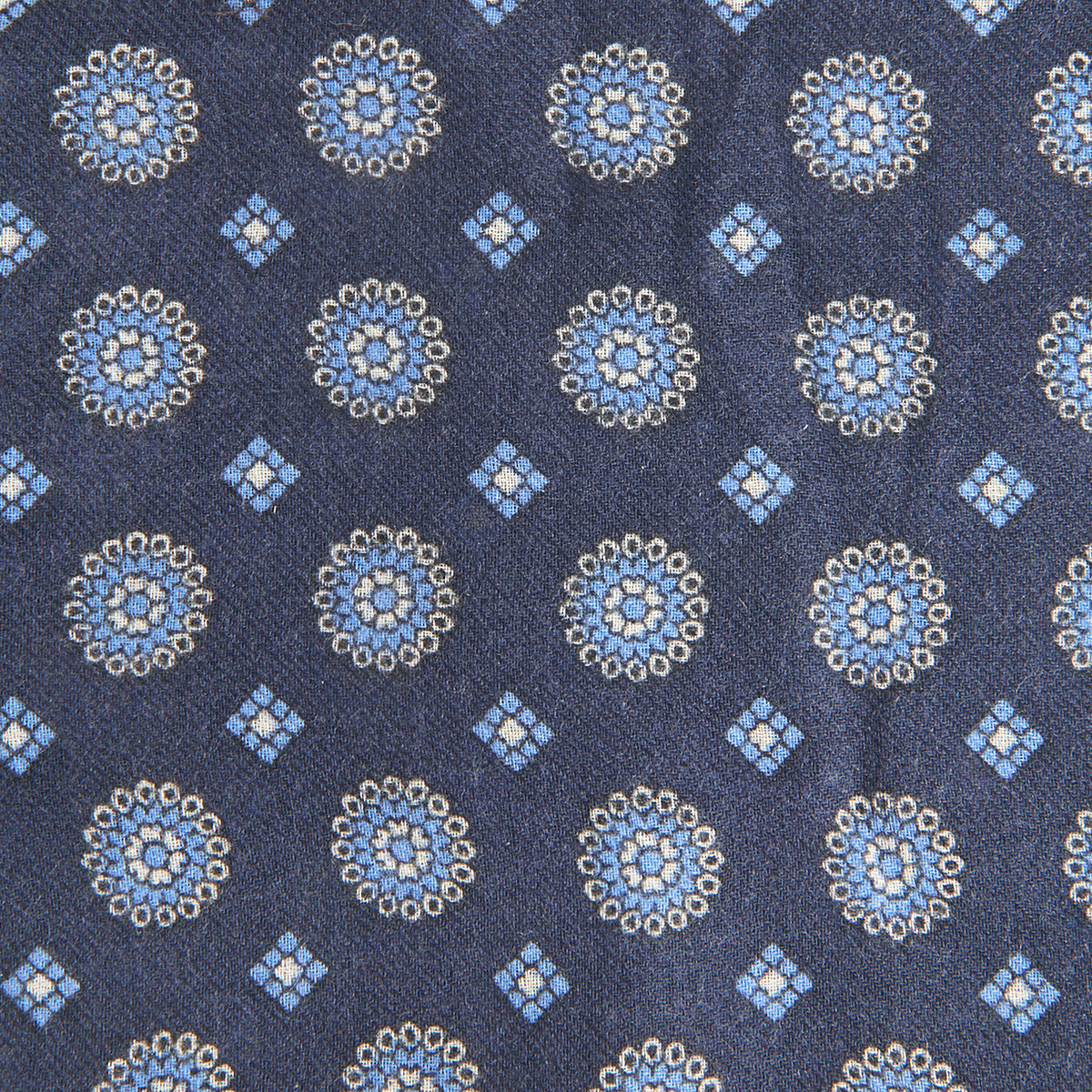 Sciarpa in 100% Lana con Fantasia / Blu - Ideal Moda