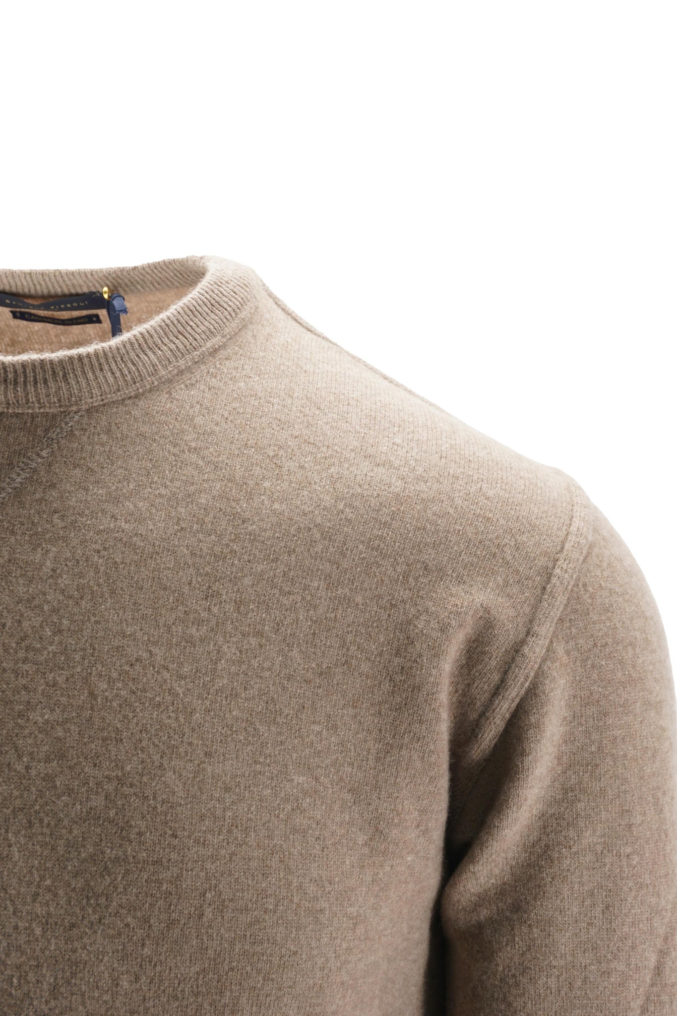 Maglia Taglio Felpa in Lana / Beige - Ideal Moda