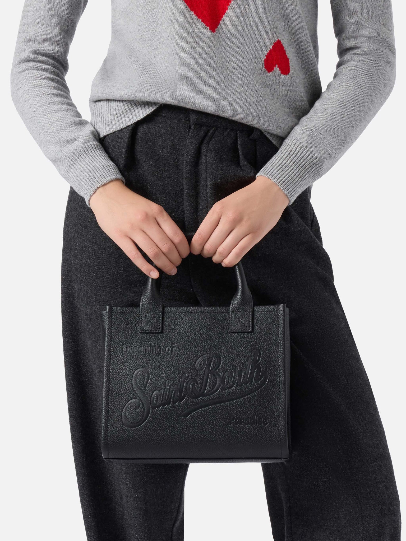 Borsa a Spalla Vanity Midi in Pelle / Nero