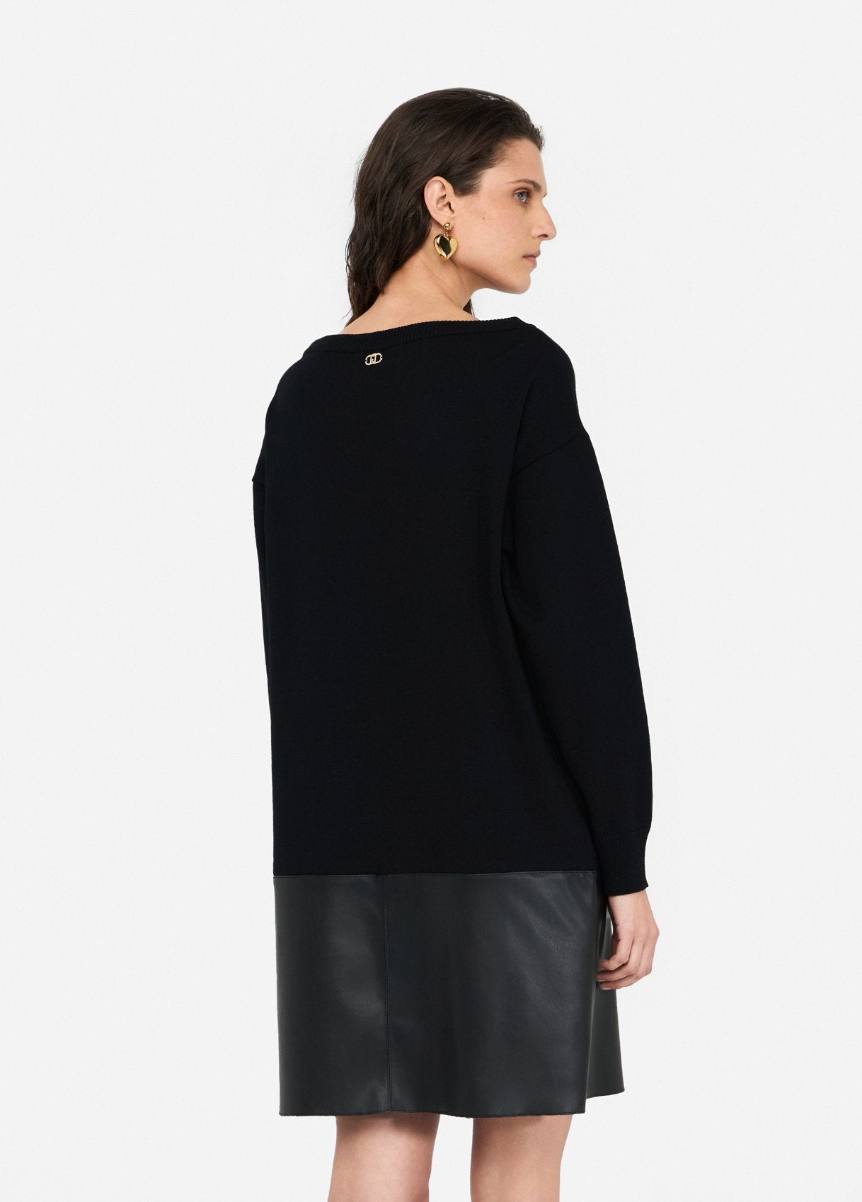 Abito Corto in Maglia / Nero