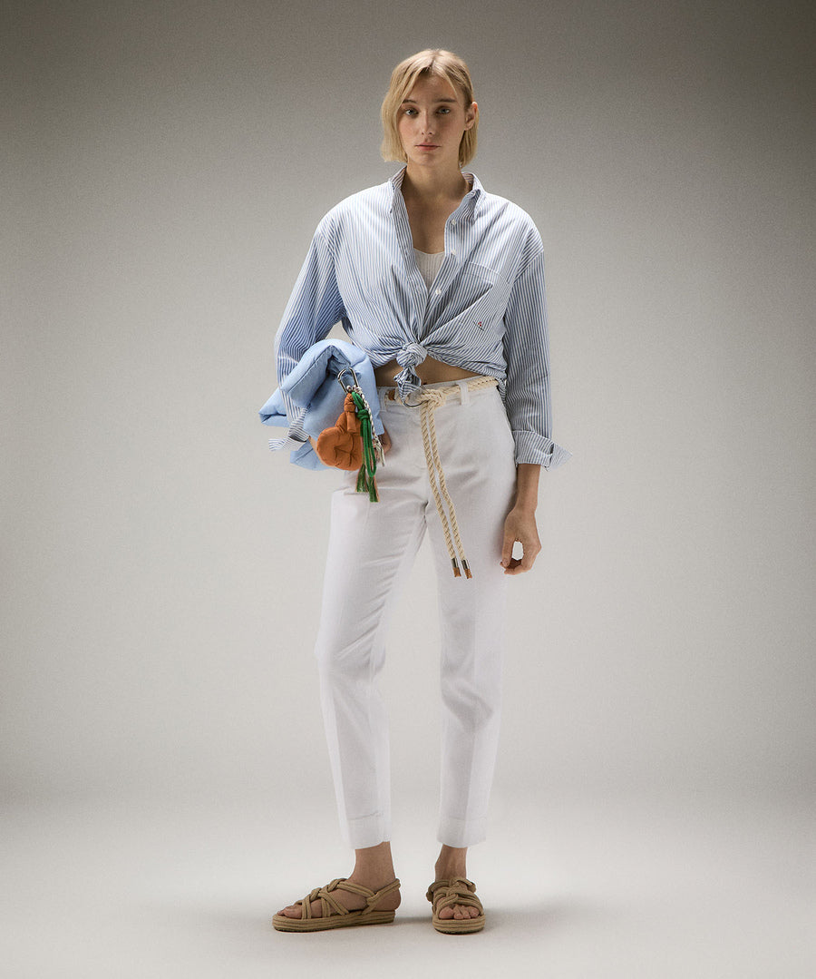 Camicia a Righe / Blu - Ideal Moda