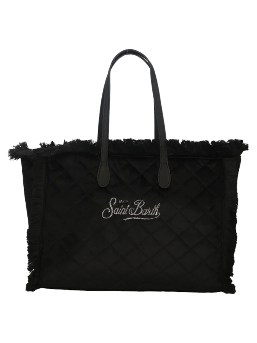 Borsa Vanity in Velluto con Logo / Nero - Ideal Moda
