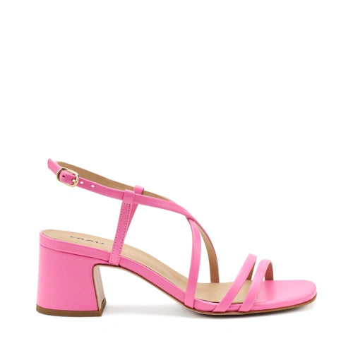 Sandalo con Fascette in Pelle / Rosa - Ideal Moda