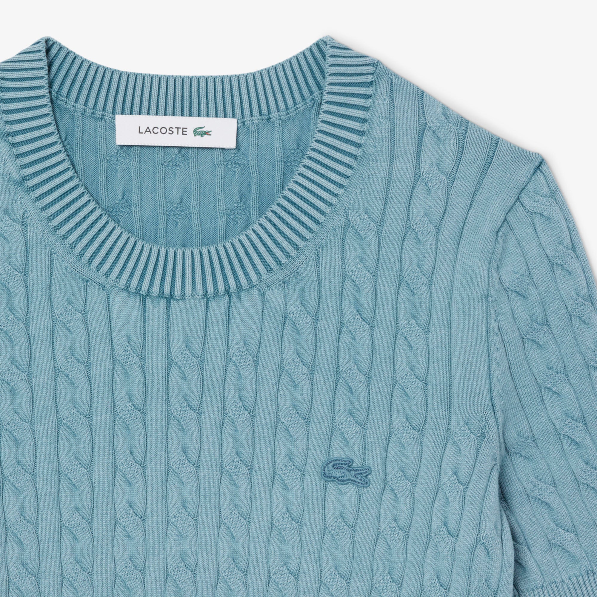 Maglia con Lavorazione a Trecce / Azzurro