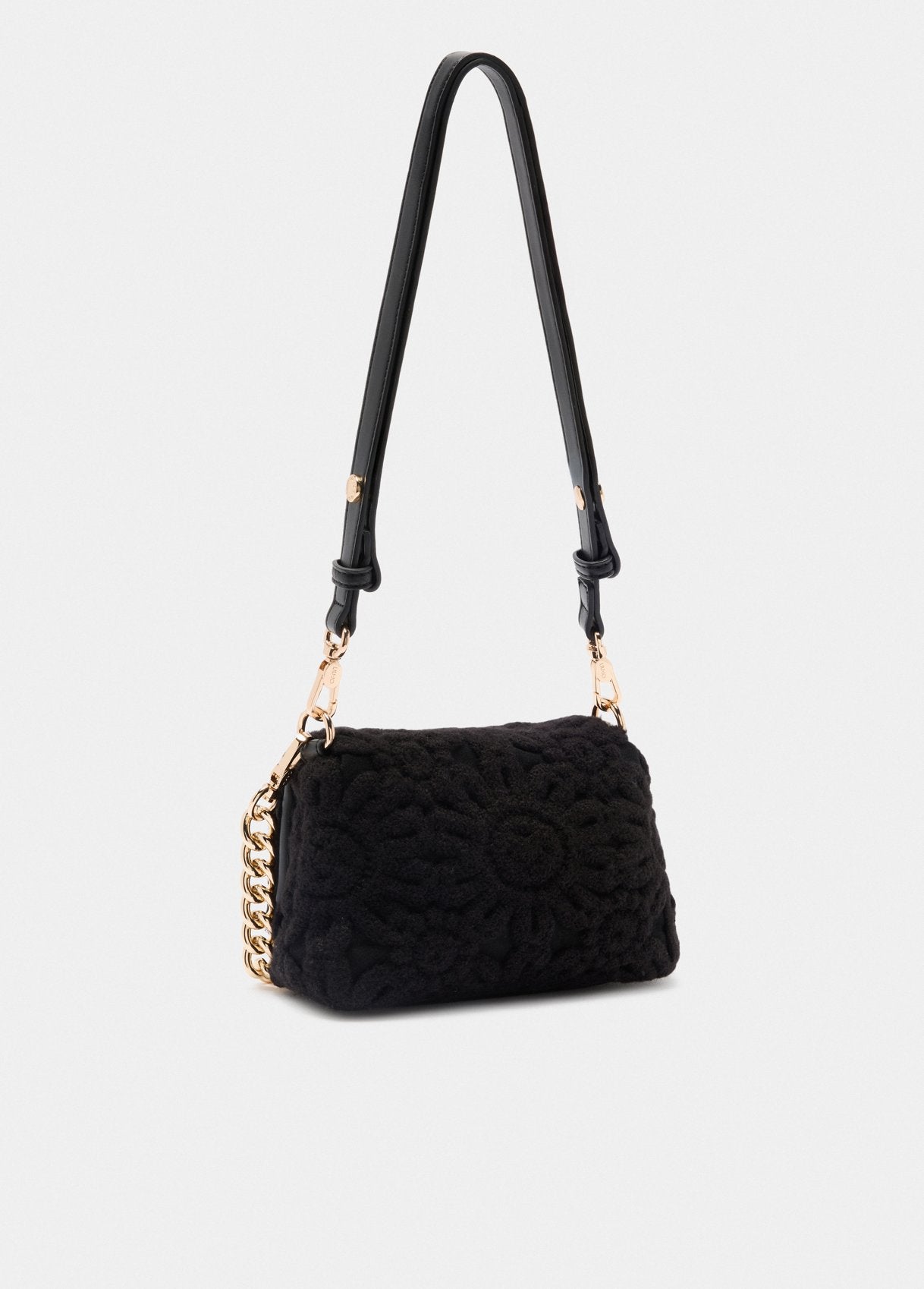Borsa LaPuffy Piccola con Ricamo / Nero