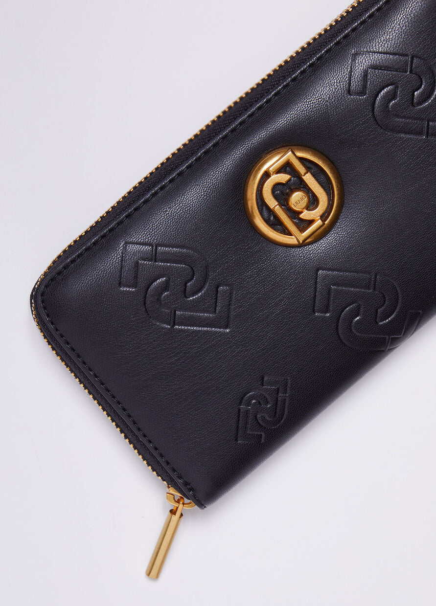 Portafoglio con Logo / Nero - Ideal Moda