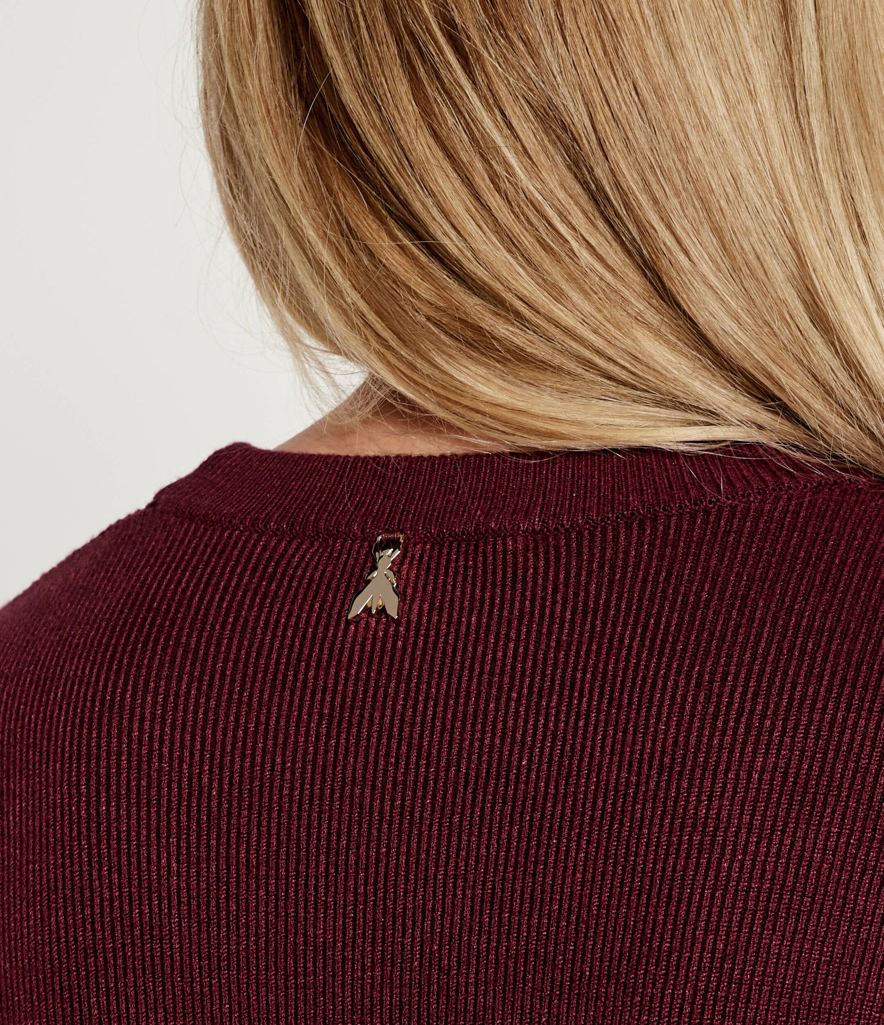 Maglia con Dettagli Rotture / Bordeaux - Ideal Moda