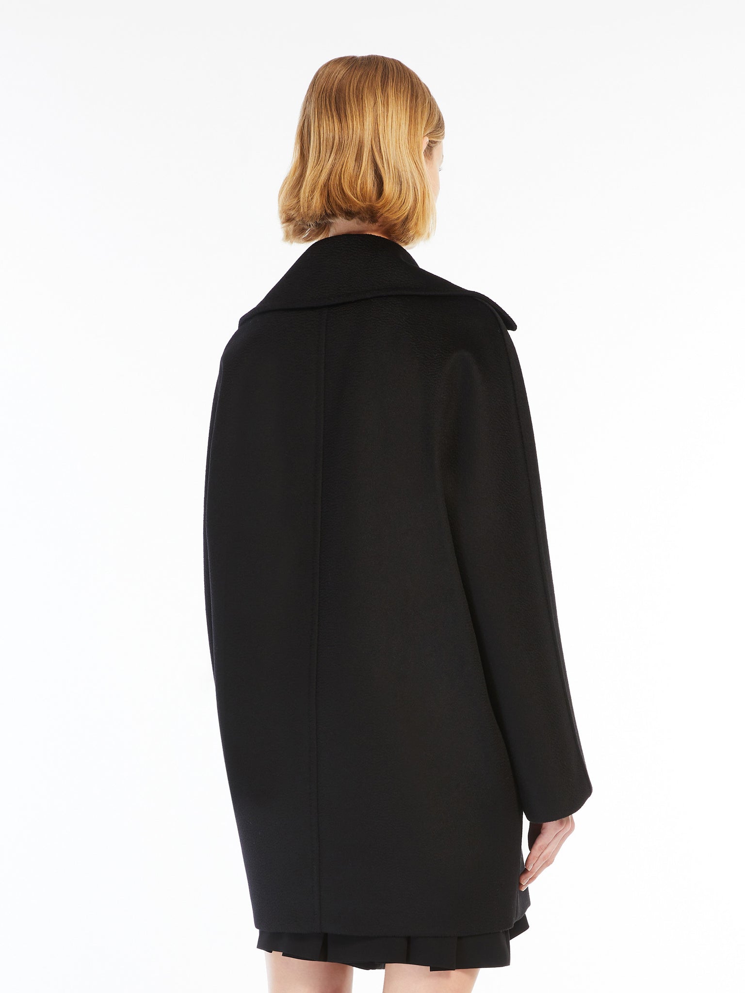 Caban Doppiopetto in Lana / Nero - Ideal Moda