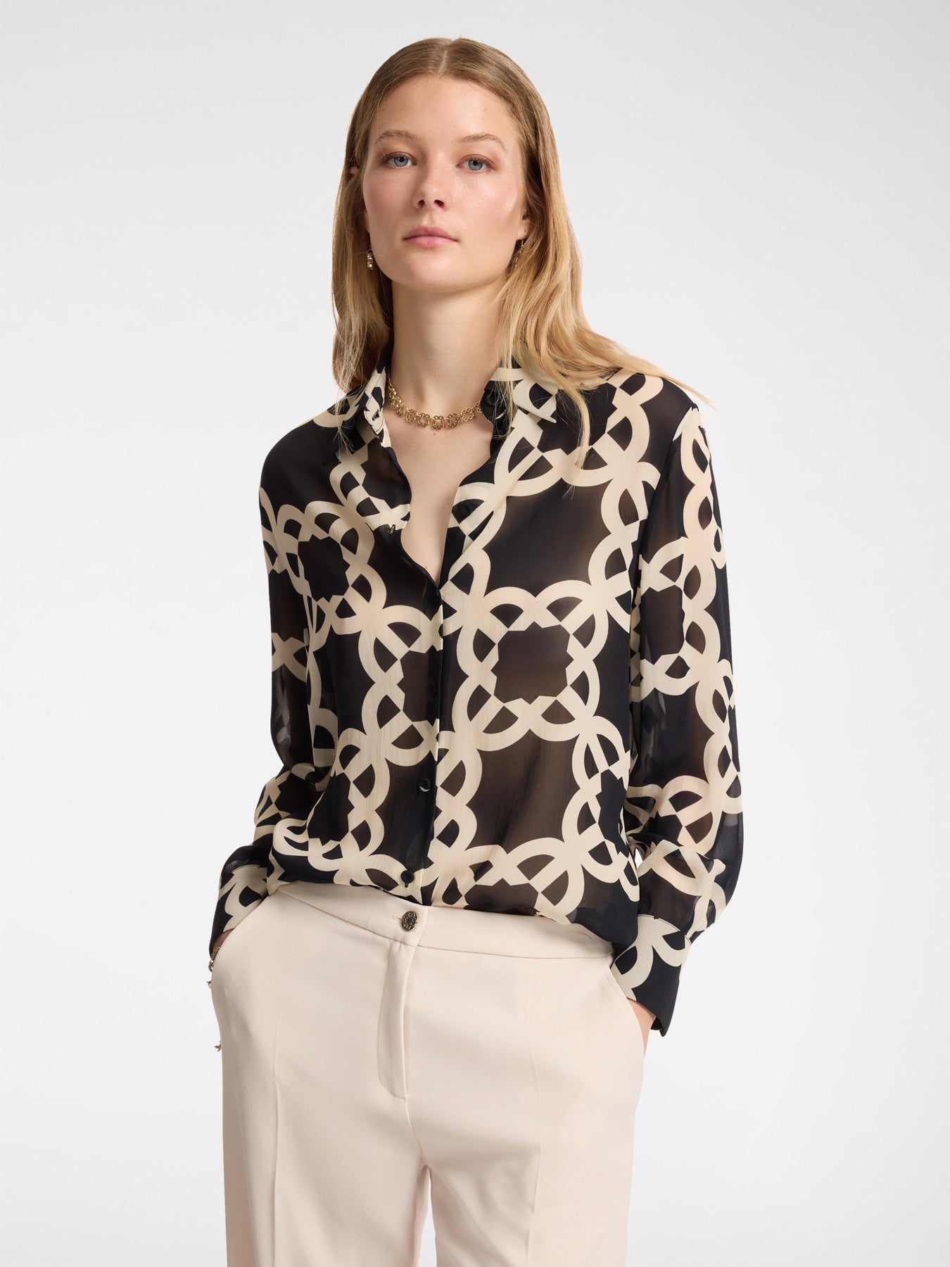Camicia con Stampa / Nero