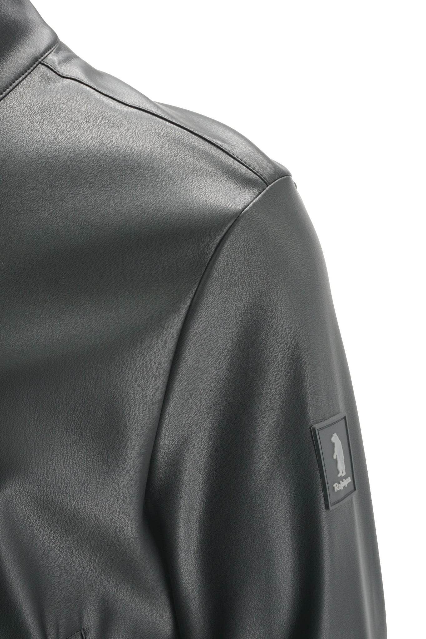 Giubbino Morg in Ecopelle con Logo / Nero - Ideal Moda