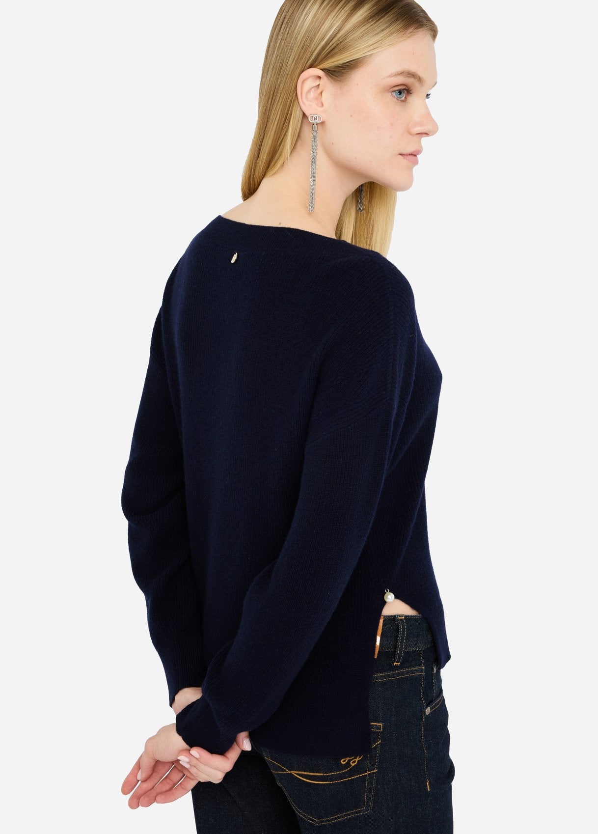 Maglia in Lana e Cashmere / Blu