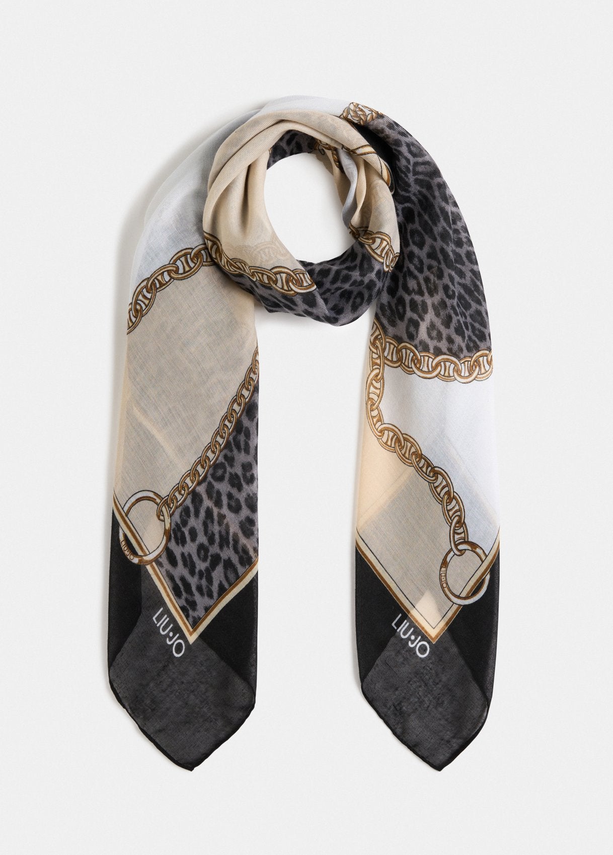 Foulard con Logo / Nero - Ideal Moda