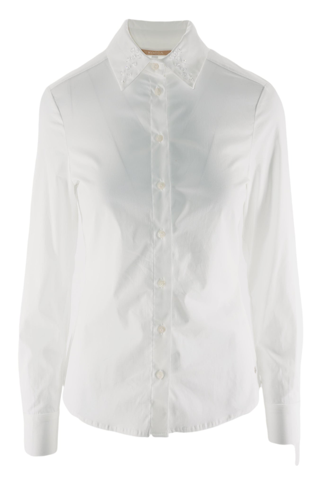 Camicia in Cotone con Applicazioni / Bianco - Ideal Moda