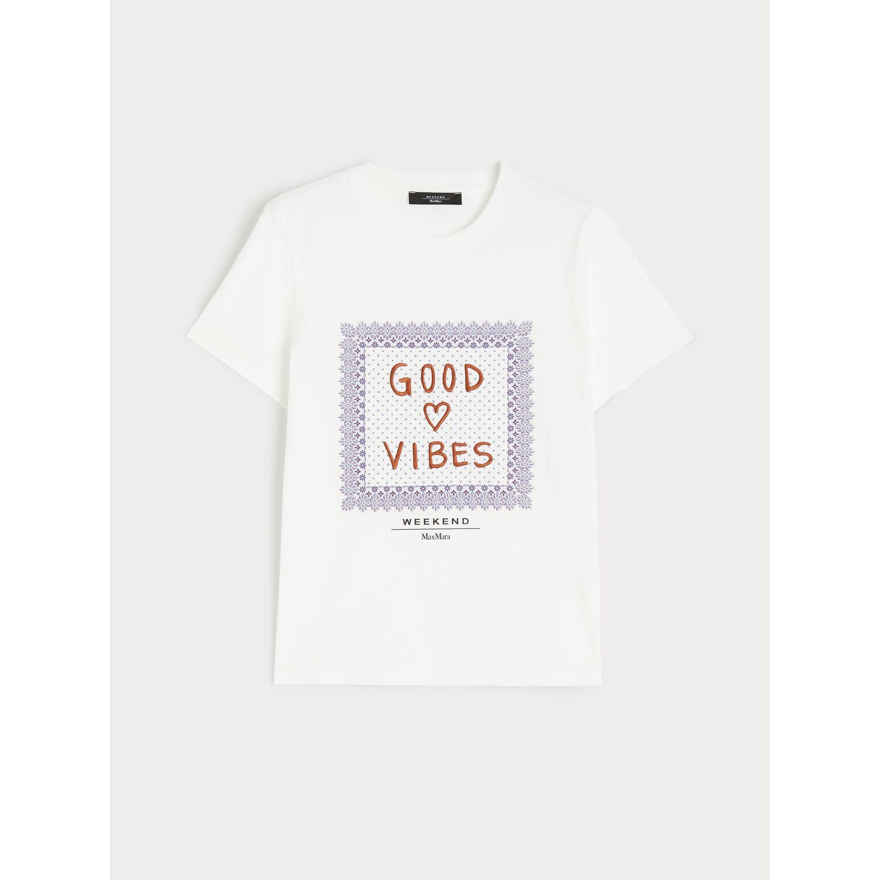 T-Shirt in Cotone con Stampa / Bianco