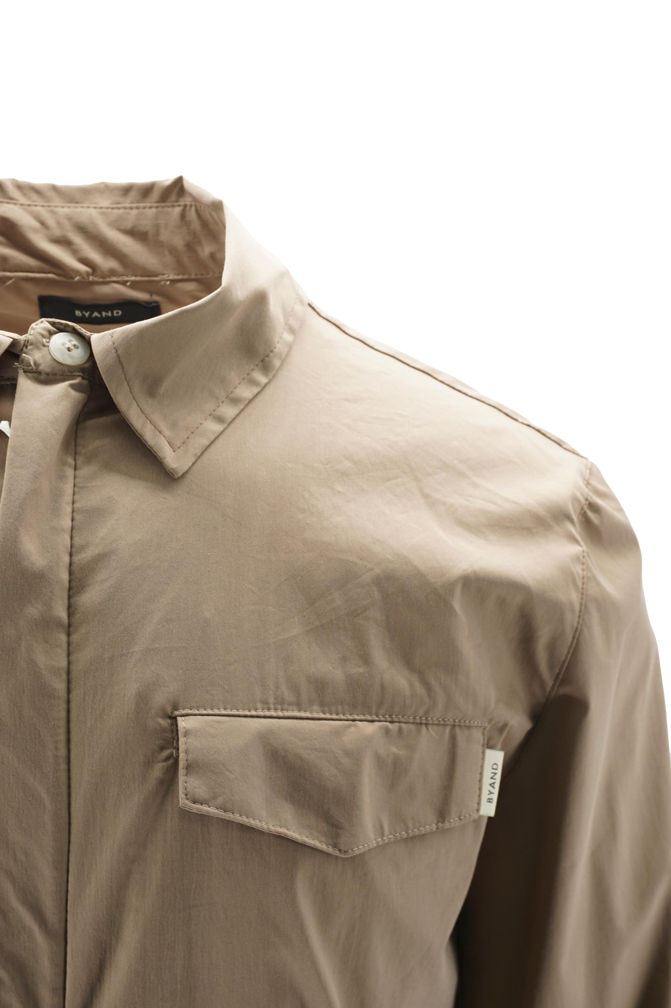 Camicia in Tessuto Tecnico Elasticizzato / Beige - Ideal Moda