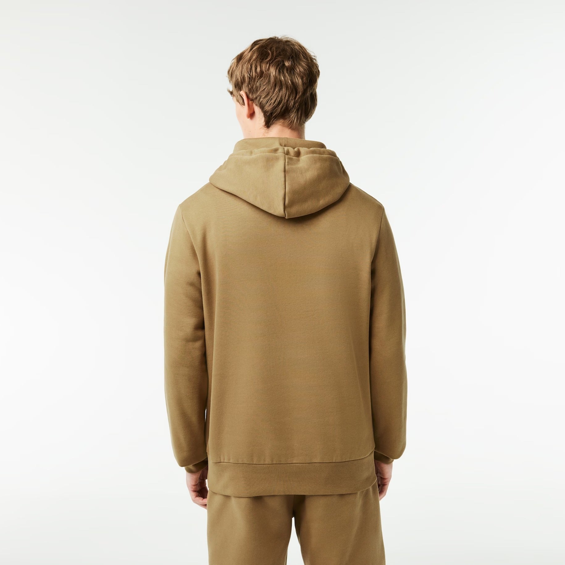 Felpa con Cappuccio e Logo Frontale / Beige - Ideal Moda