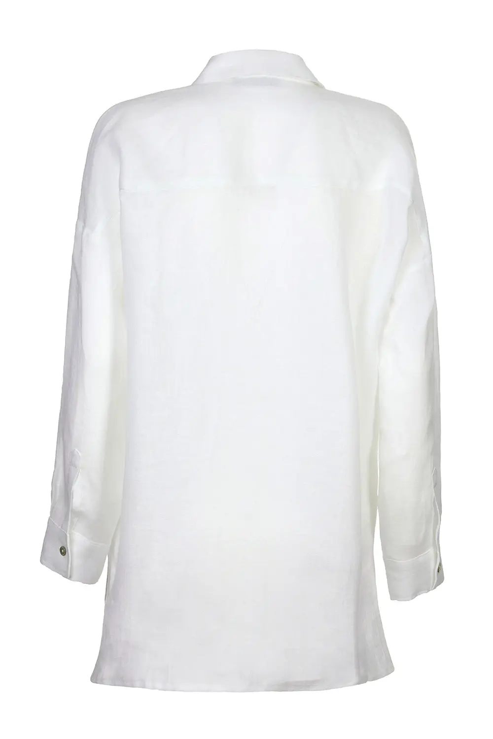 Camicia Ampia in Lino / Bianco - Ideal Moda