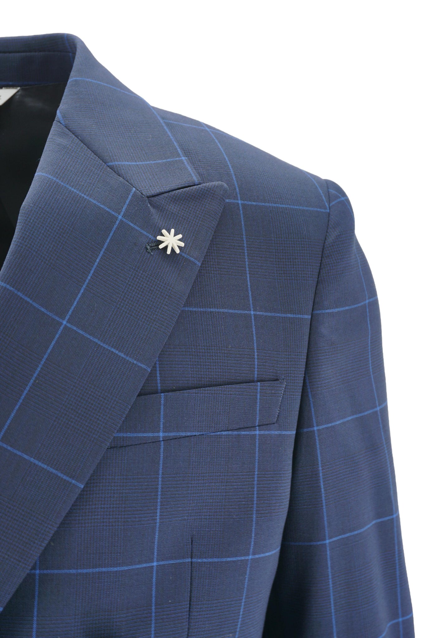 Abito Doppiopetto con Fantasia / Blu - Ideal Moda