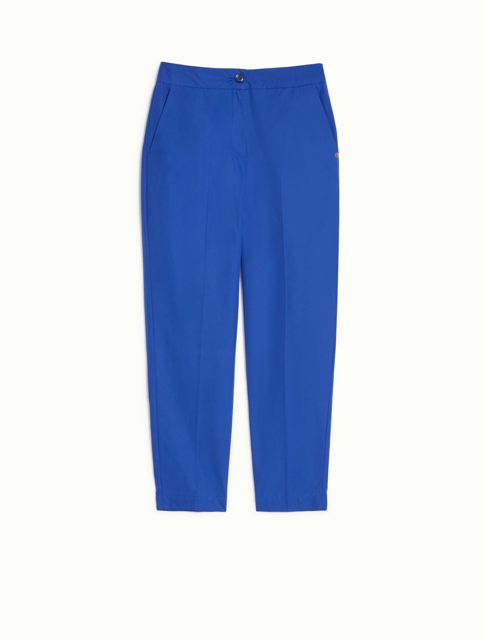 Pantaloni Slim in Popeline / Bluette - Ideal Moda