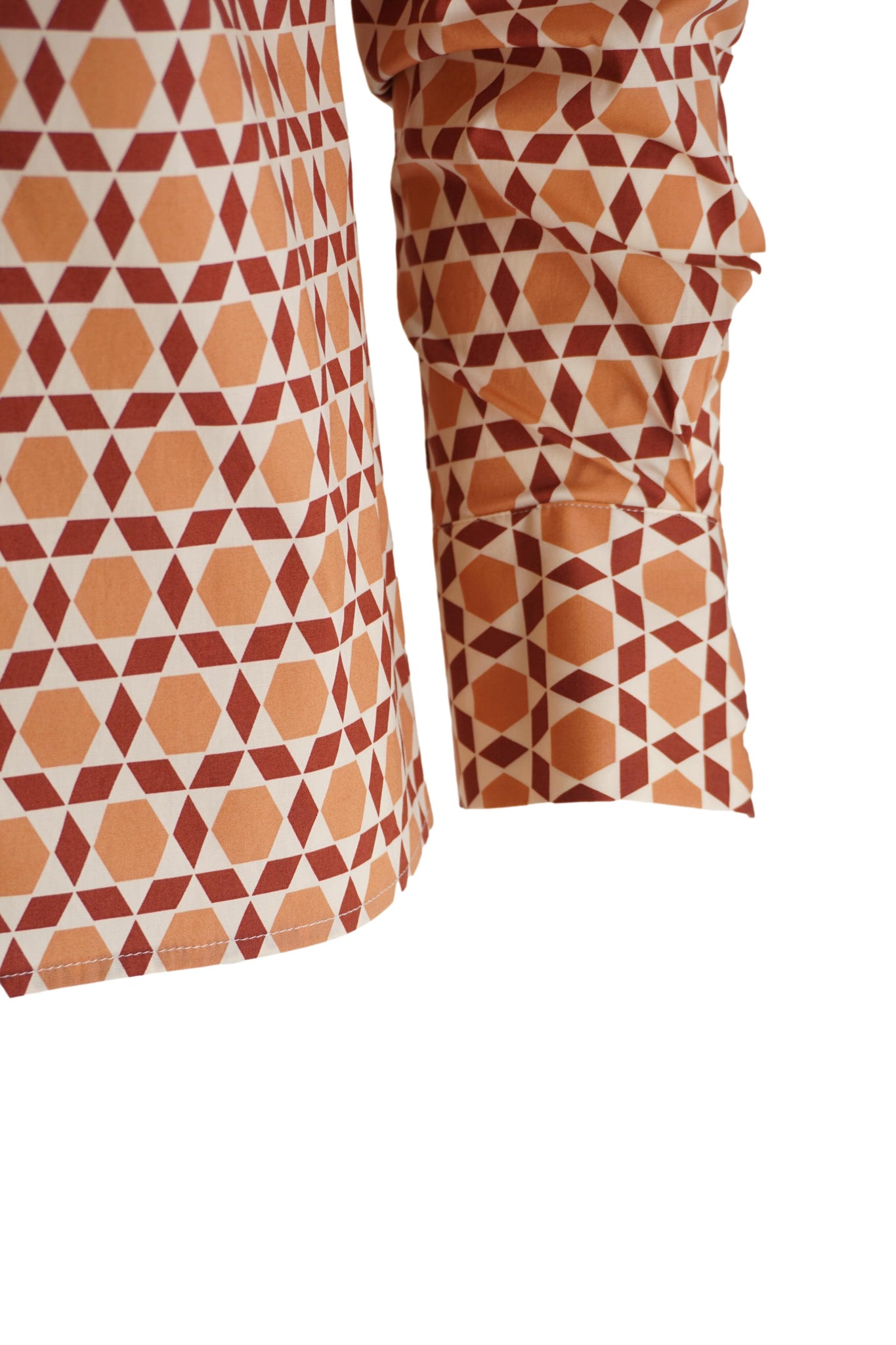 Camicia in Cotone con Fantasia / Beige - Ideal Moda