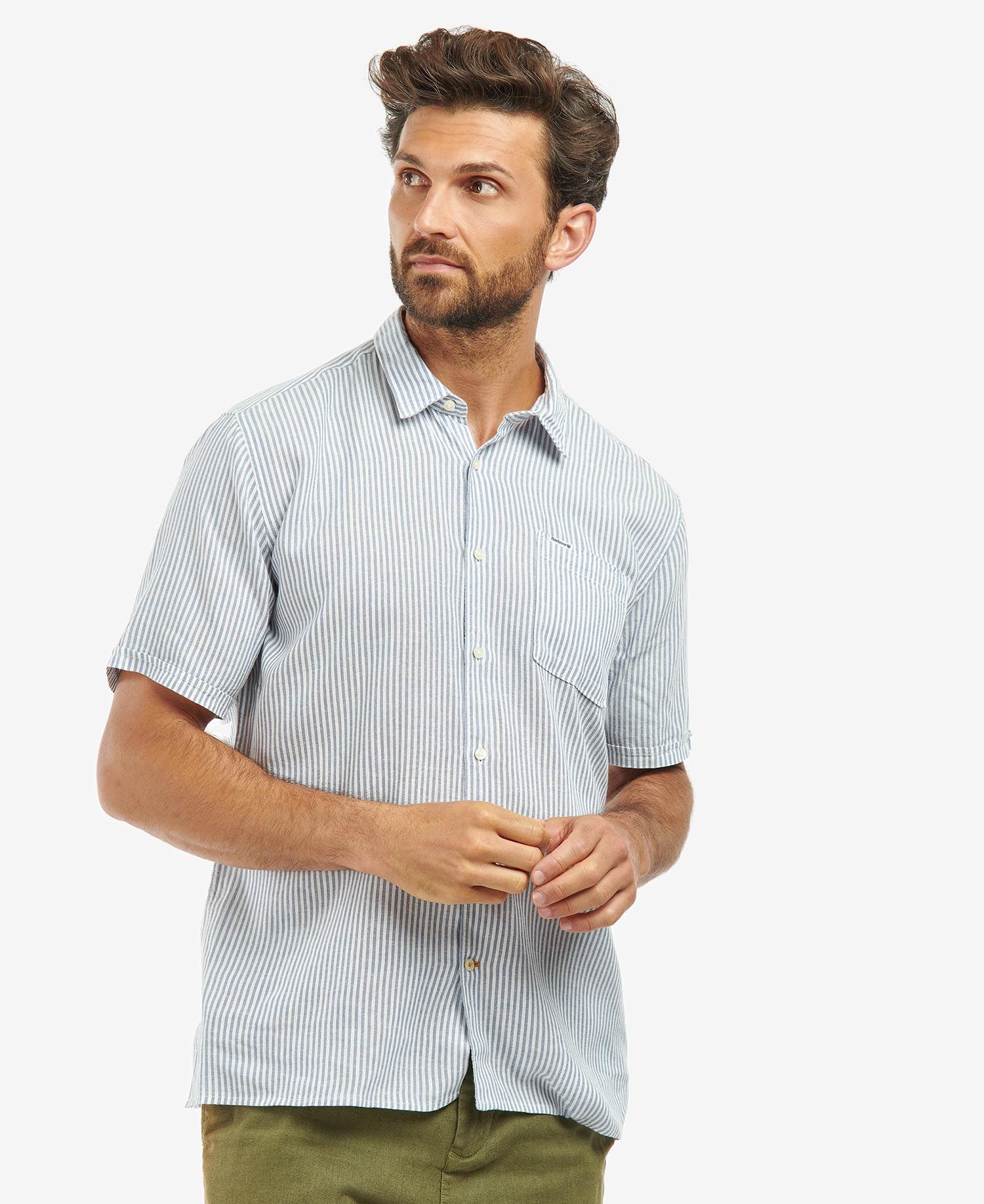 Camicia Deerpark con Fantasia a Righe / Blu - Ideal Moda