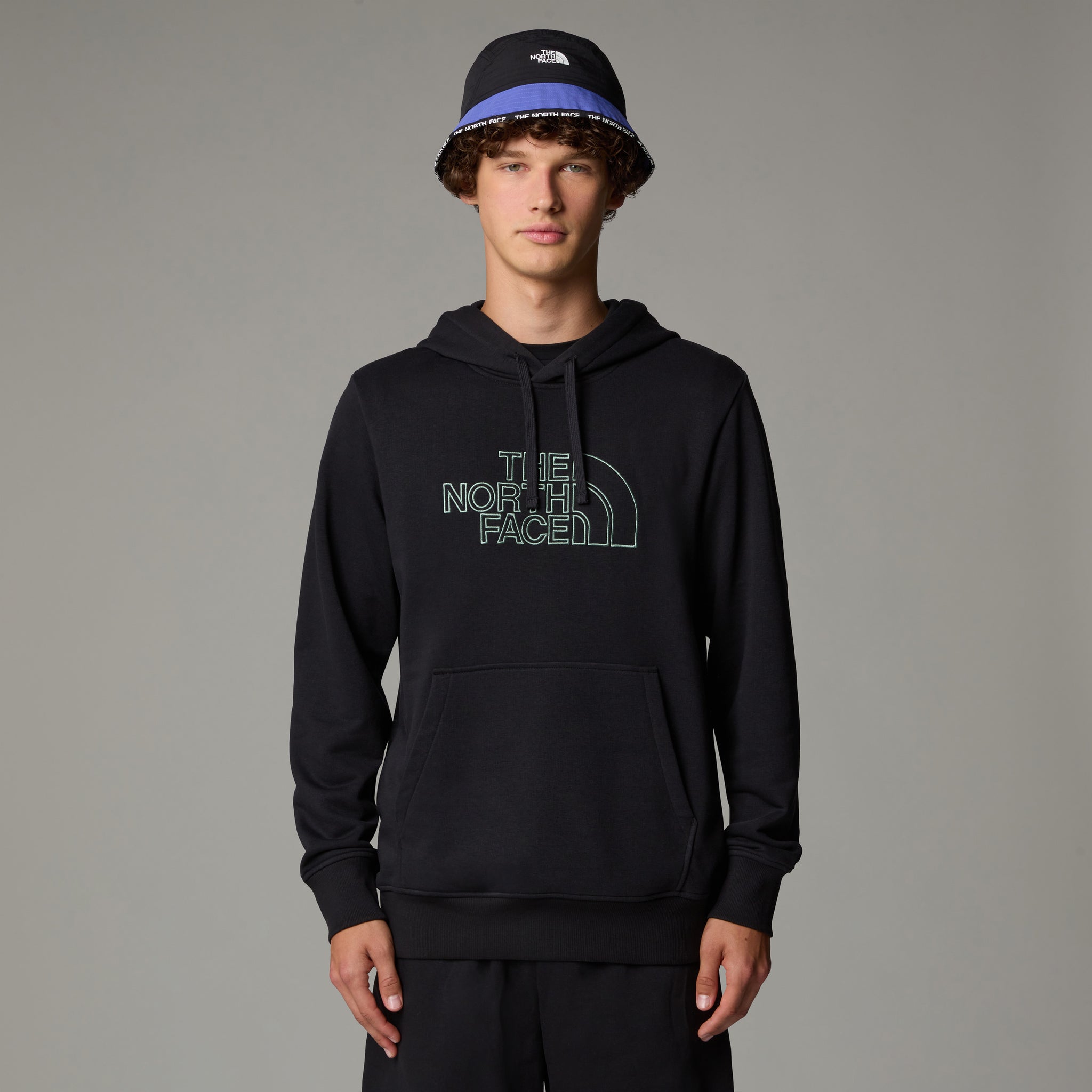 Felpa con Logo e Cappuccio / Nero - Ideal Moda