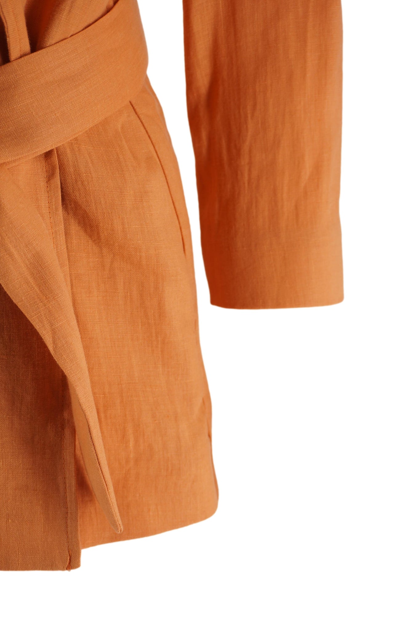 Giacca in Lino con Fusciacca / Arancione - Ideal Moda