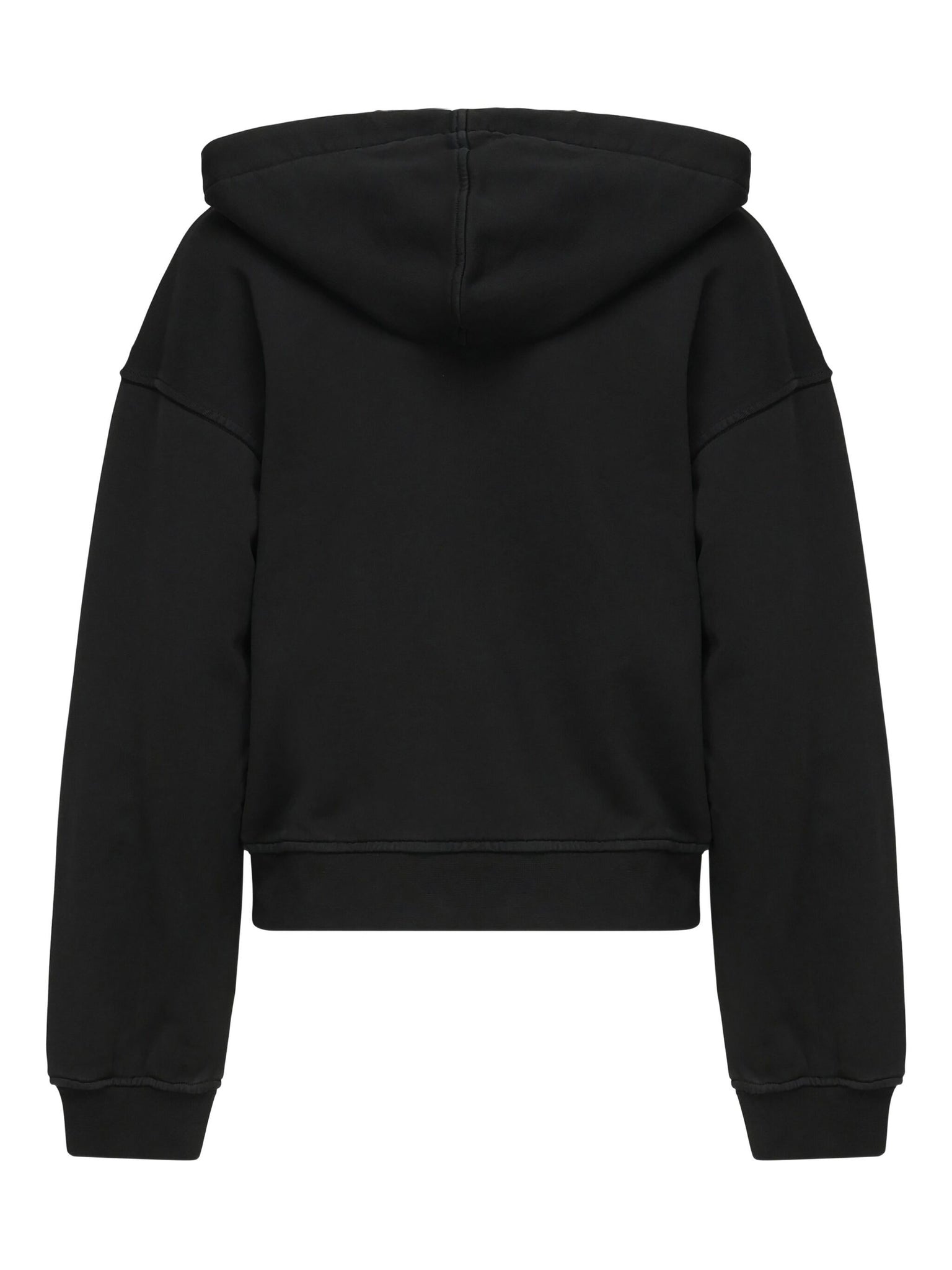 Felpa con Zip e Cappuccio / Nero - Ideal Moda