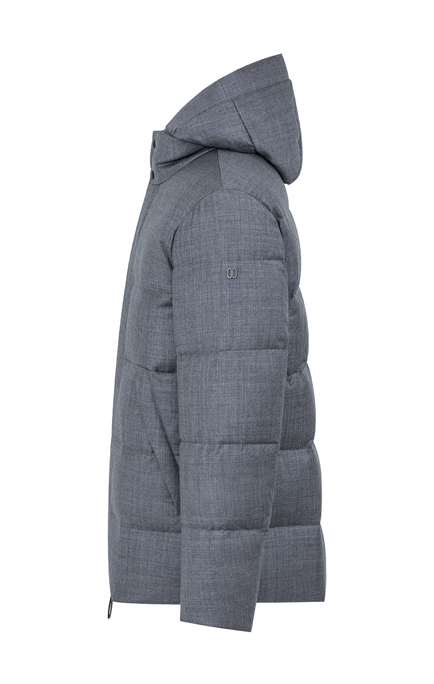 Giubbino Trapuntato in Pura lana / Grigio - Ideal Moda