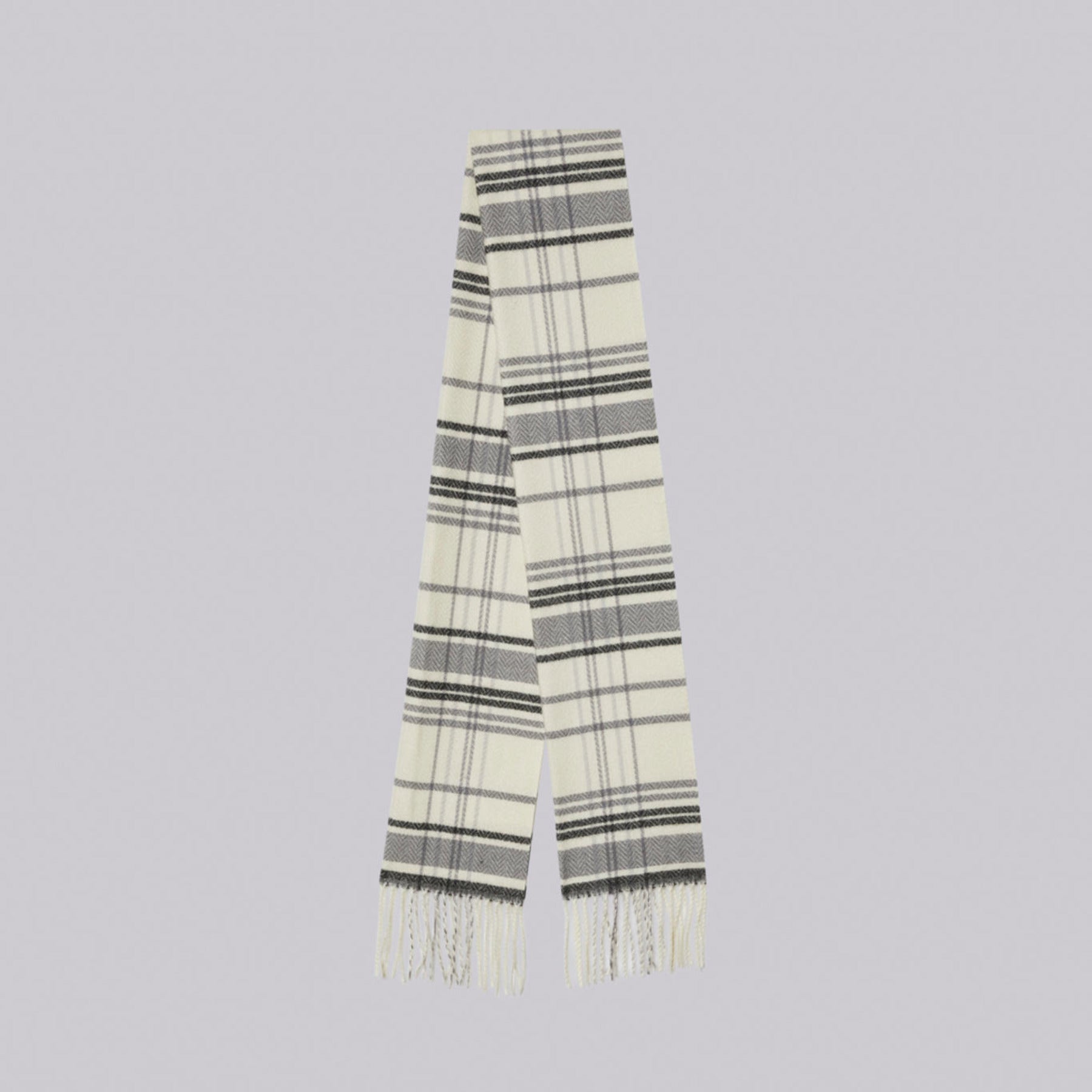 Sciarpa con Lavorazione Jacquard / Nero - Ideal Moda