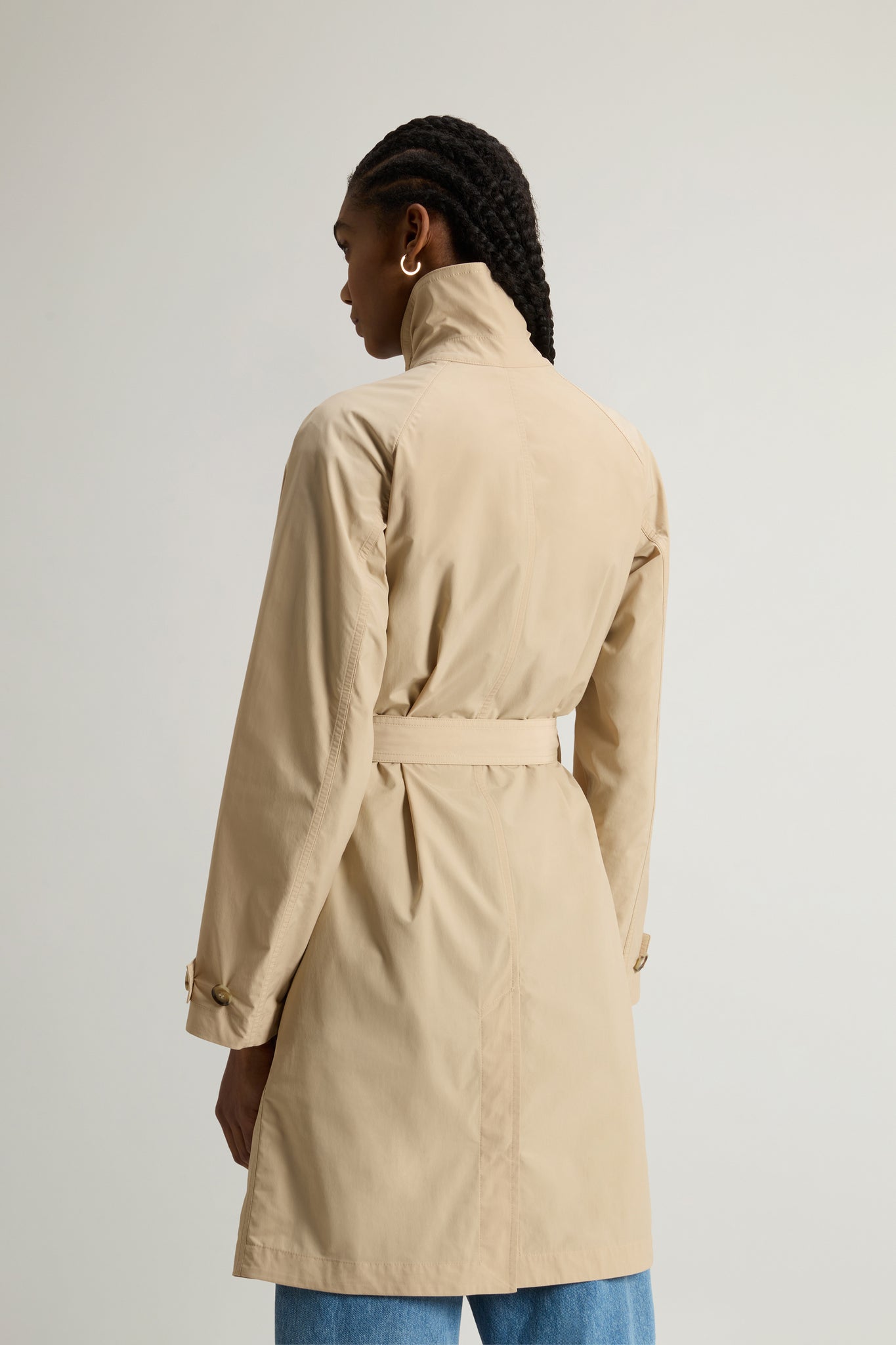 Trench in Tessuto Tecnico / Beige - Ideal Moda