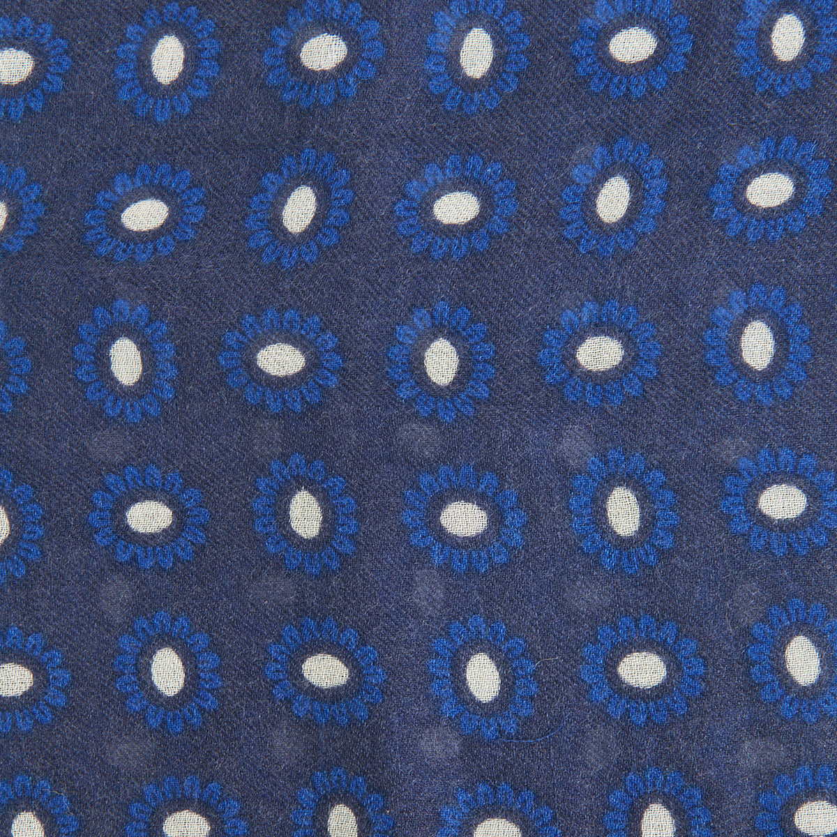 Sciarpa in 100% Lana con Fantasia / Blu - Ideal Moda