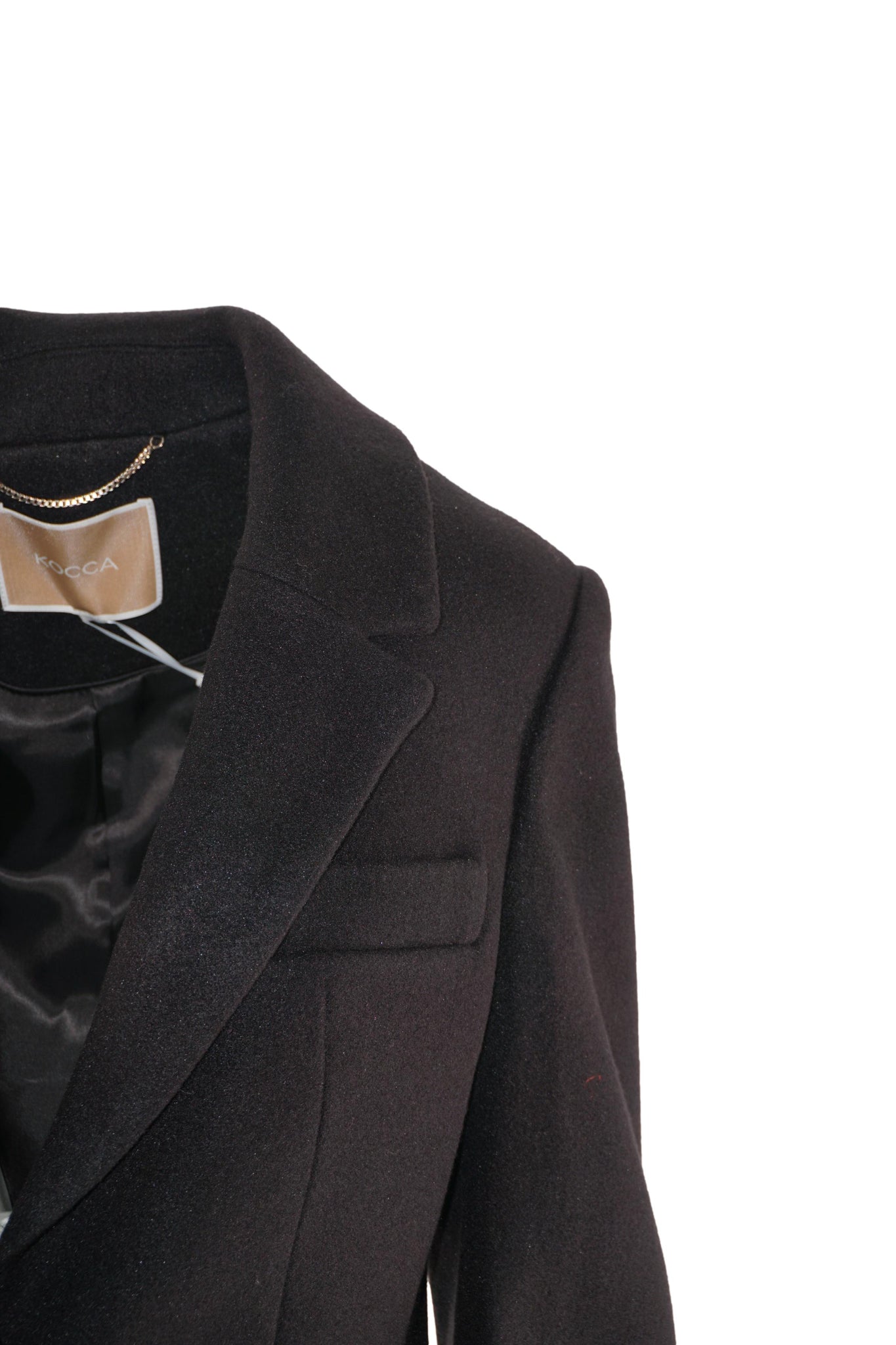 Cappotto dal Taglio Sagomato / Nero - Ideal Moda