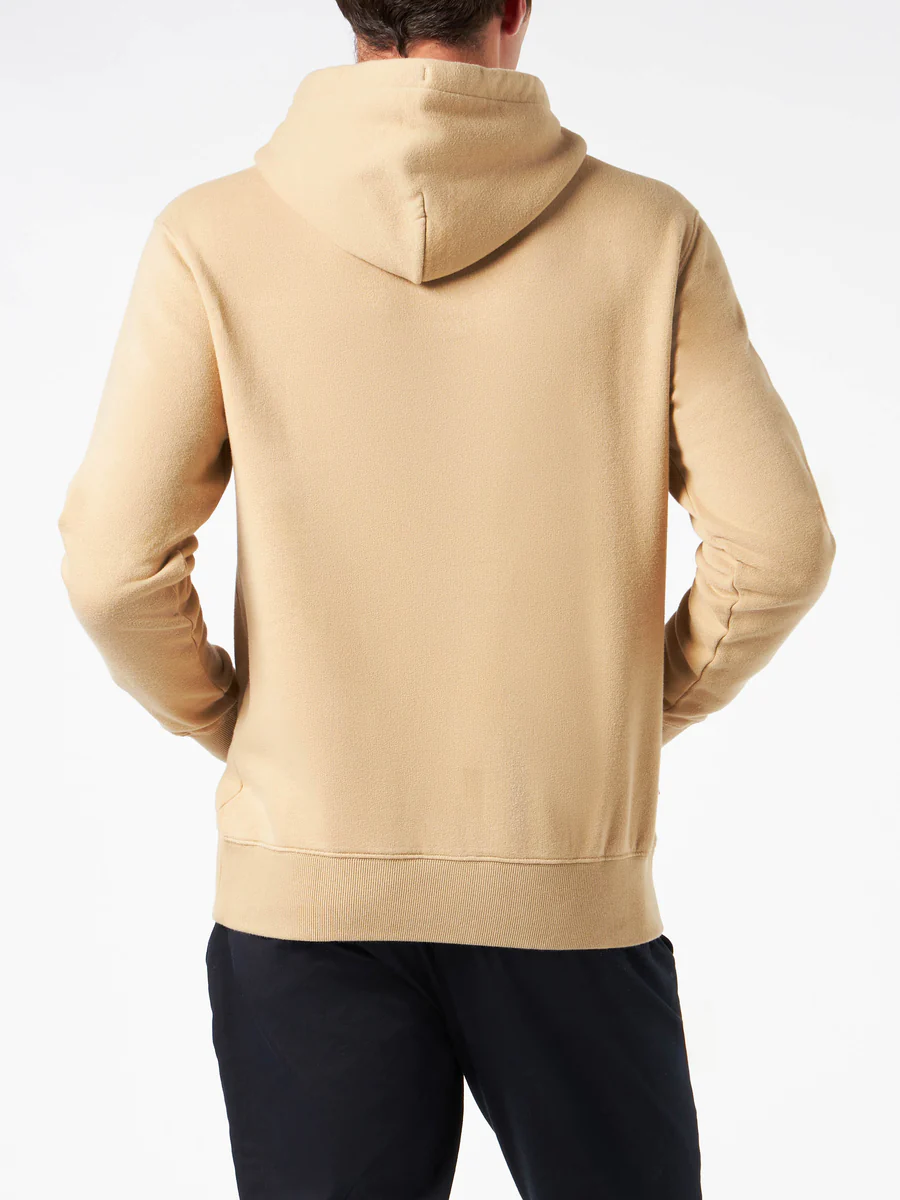 Felpa con Patch a Contrasto / Beige