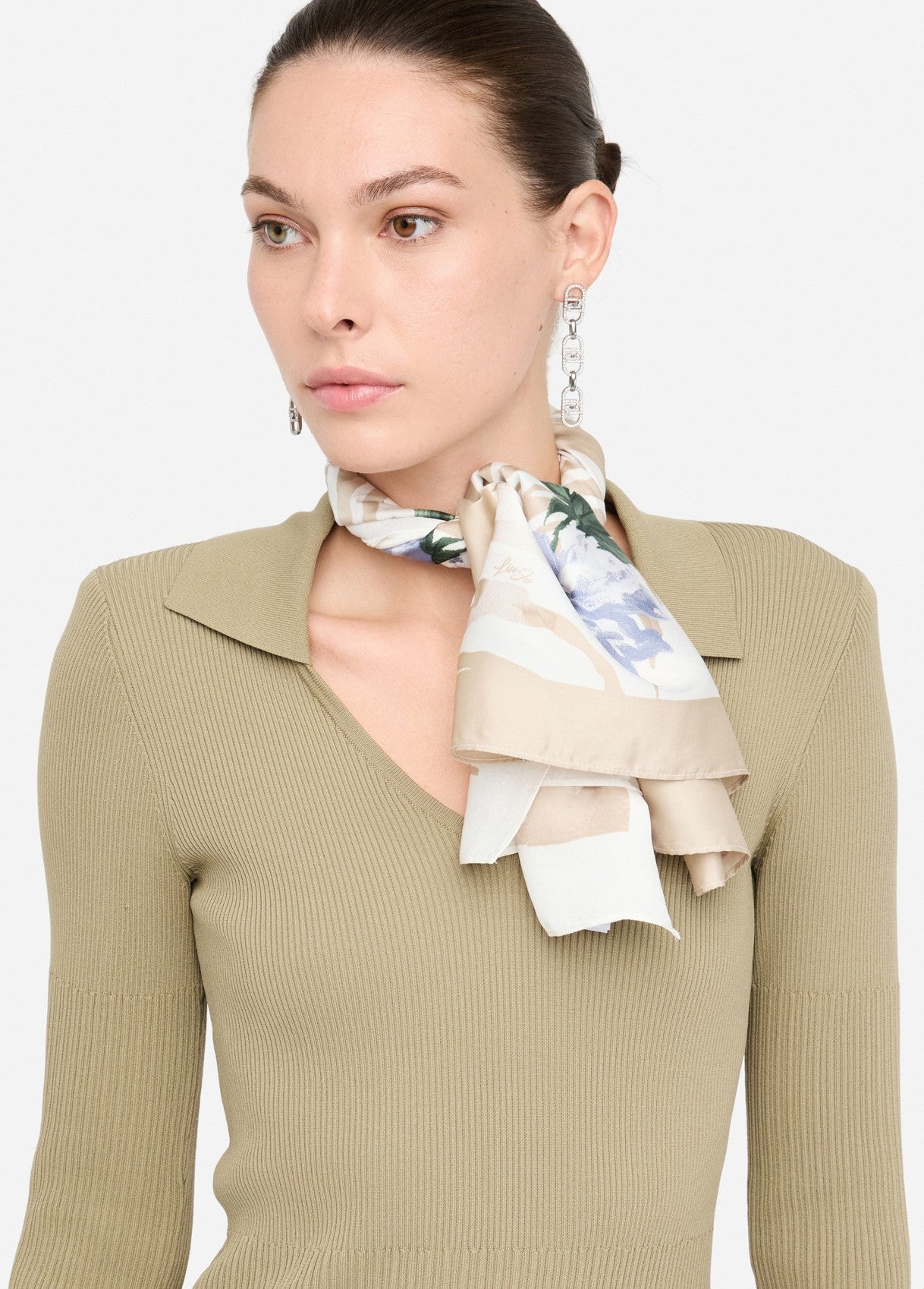 Foulard Stampato / Beige - Ideal Moda