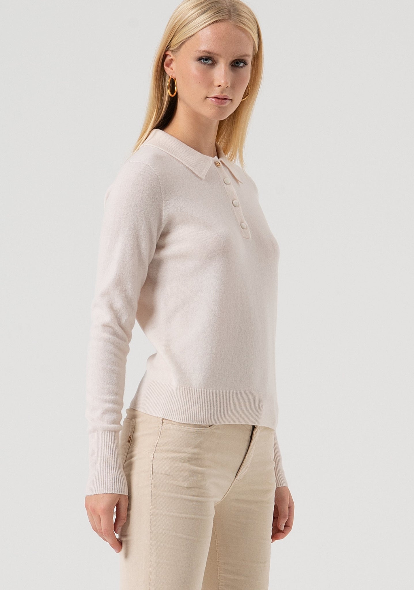 Polo Regular in Lana / Avorio