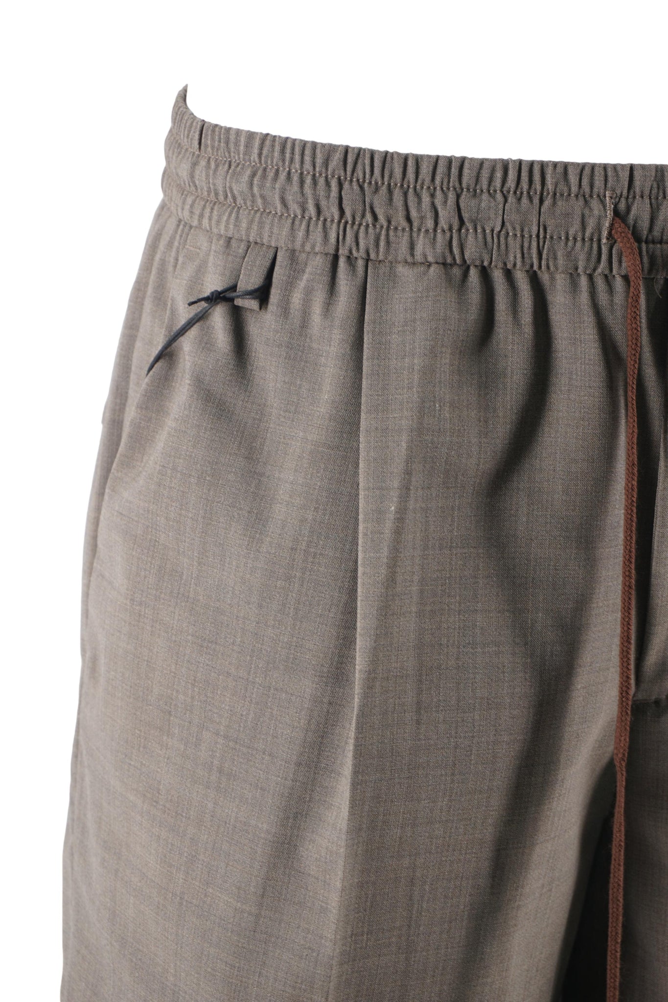 Pantaloncino in Misto Cotone e Tessuto Tecnico / Beige - Ideal Moda