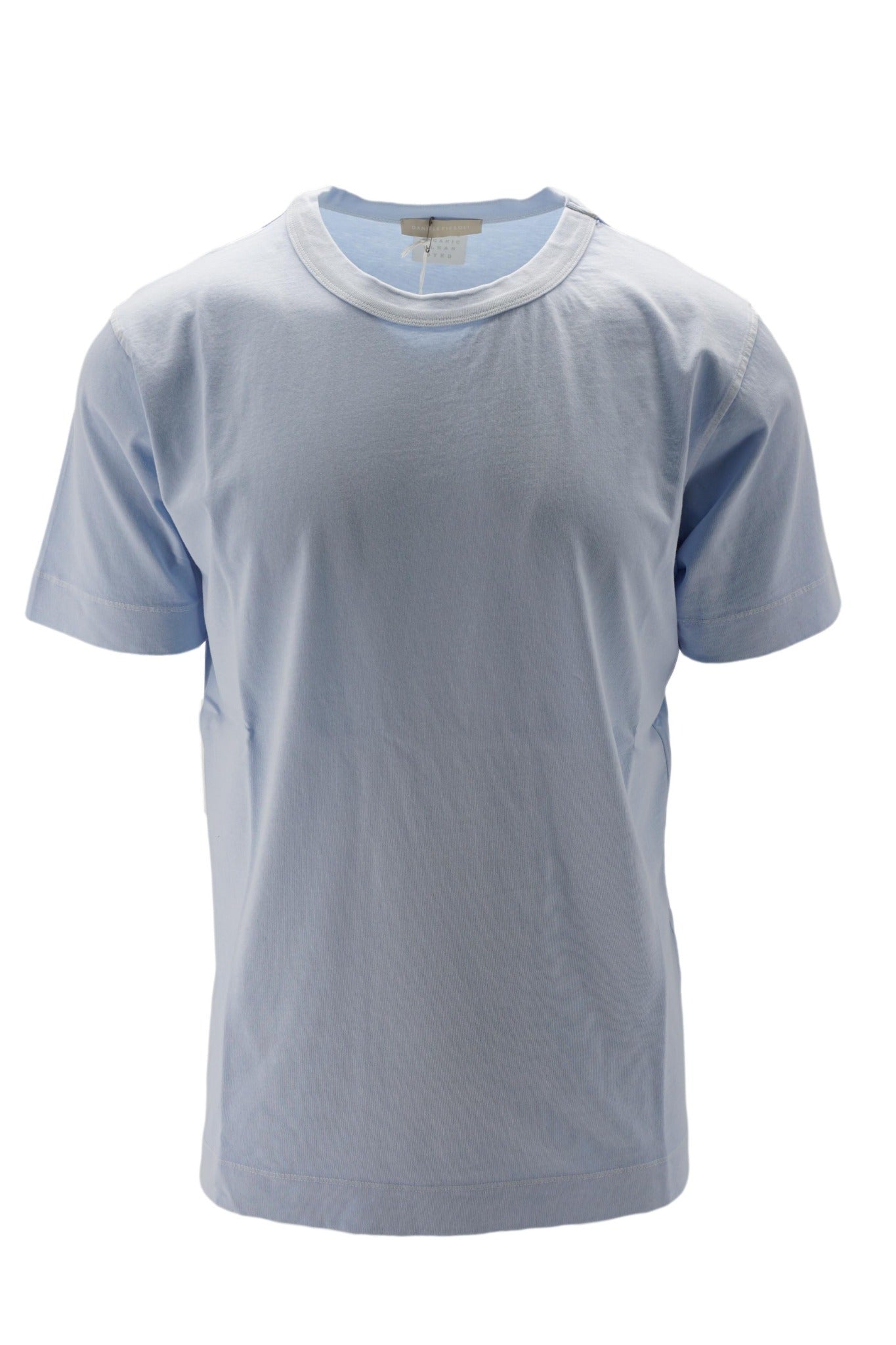 T-Shirt in Cotone Organico / Celeste - Ideal Moda