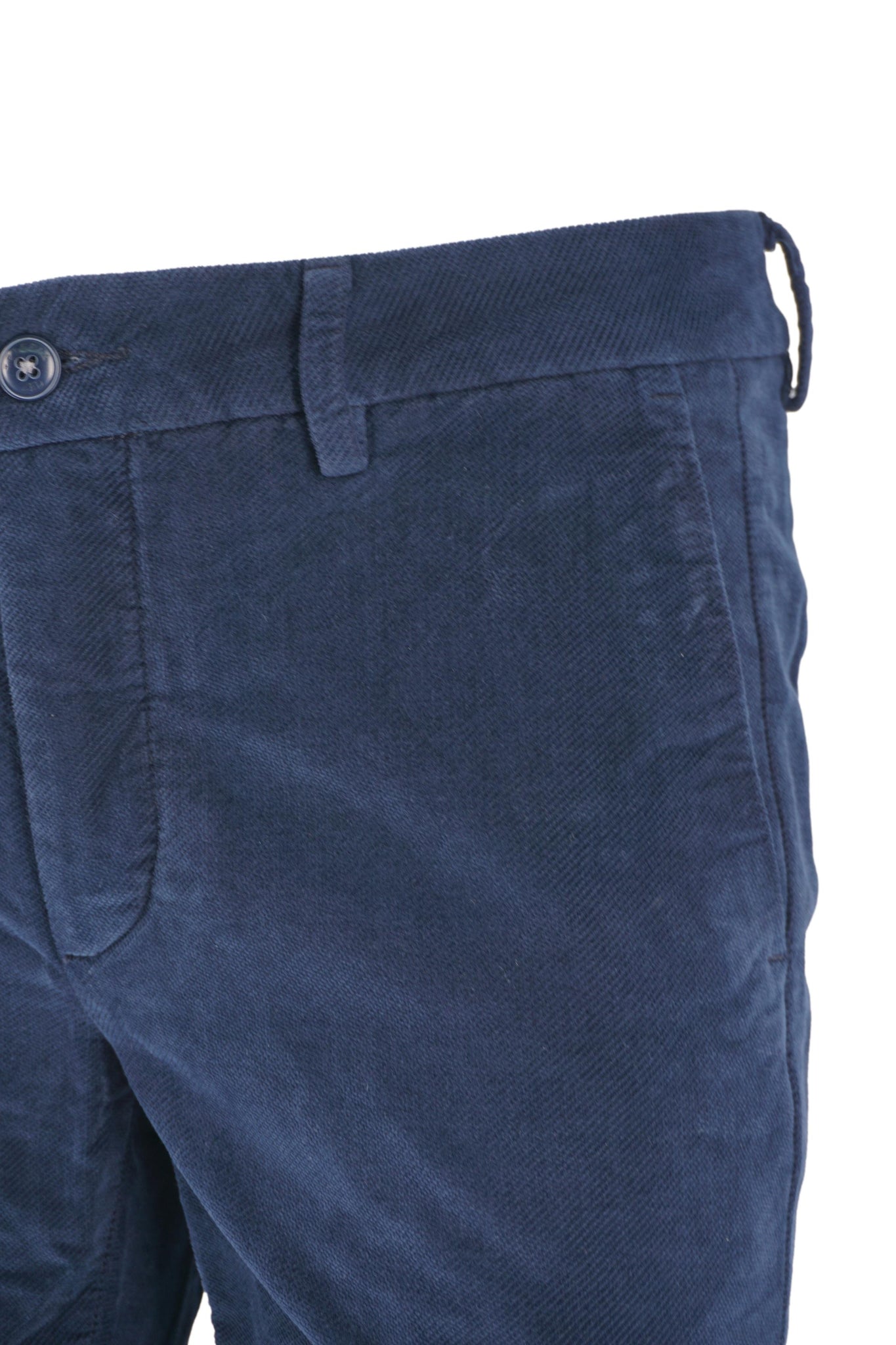 Pantalone Chino in Velluto di Cotone / Blu - Ideal Moda