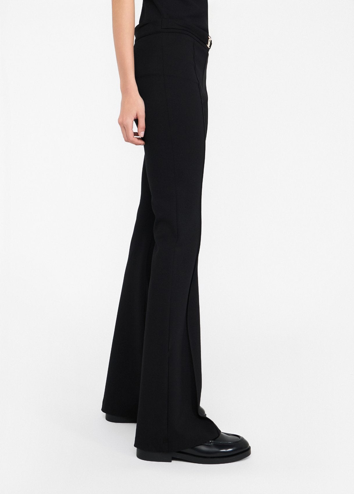 Pantalone Flare con Cintura / Nero