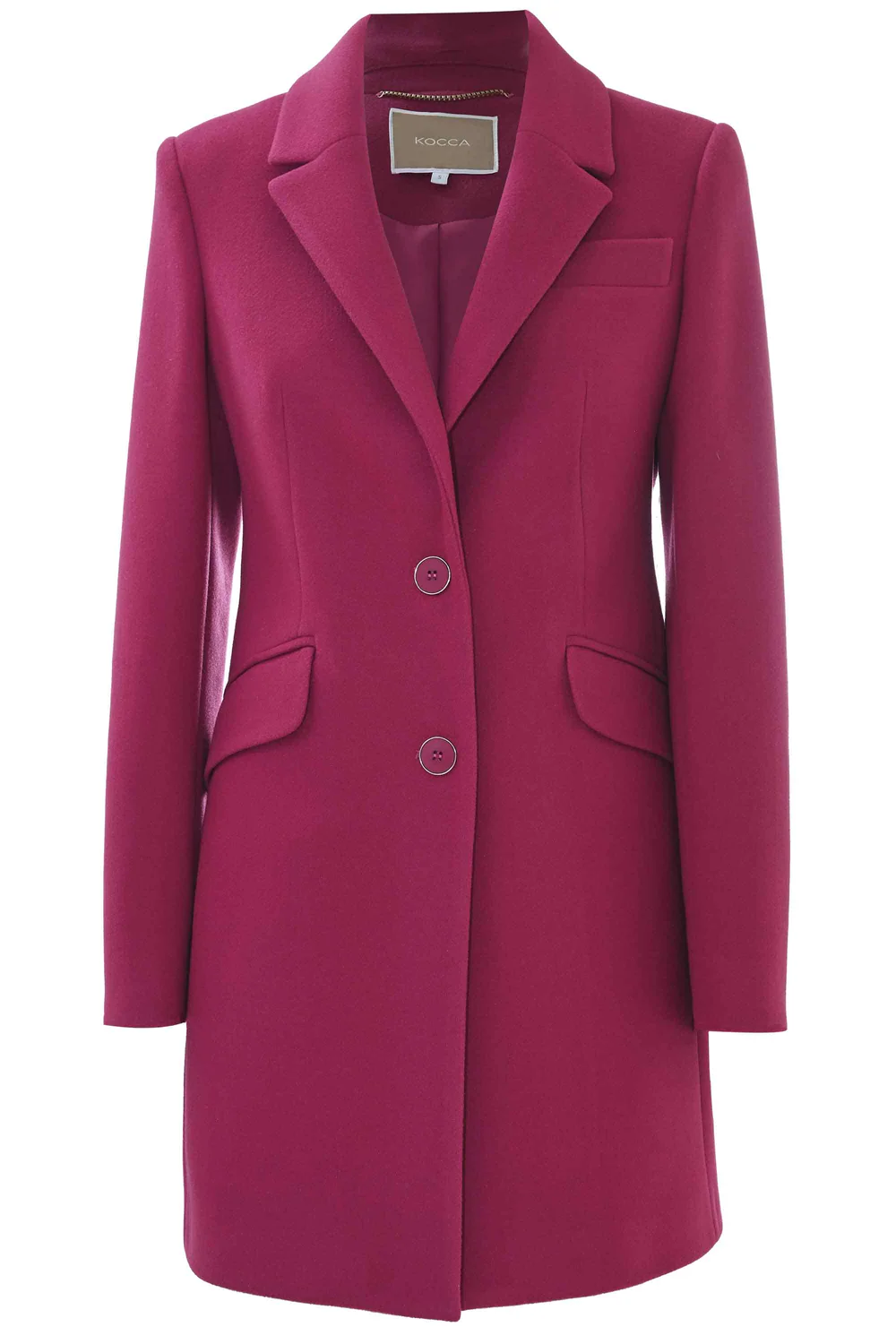Cappotto dal Taglio Sagomato / Fucsia - Ideal Moda